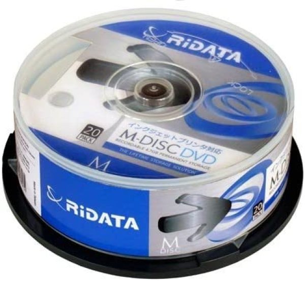 画像1: 【ライテック製】/RiDATA/半永久保存 M-DISC DVD 4.7GB/4倍速/20枚スピンドル (1)