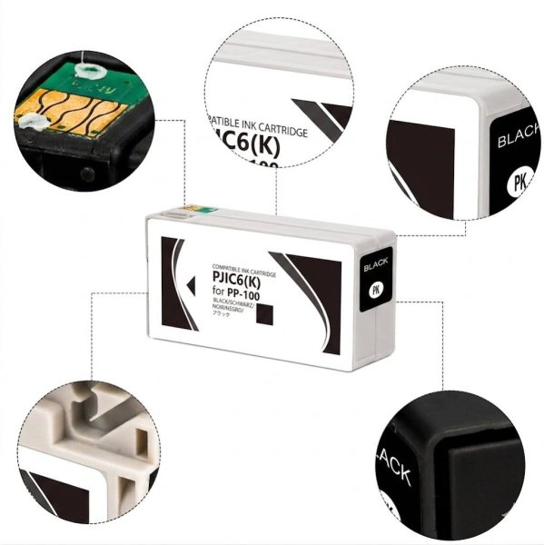 画像2: 【EPSON互換インク】インクカートリッジ　PPシリーズ用　【PJIC 黒1本】 (2)