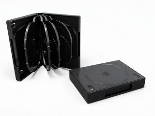 高品質タイプ】DVDトールケース8枚用 黒 52個セットKR-DVDT8-52／DVDケース