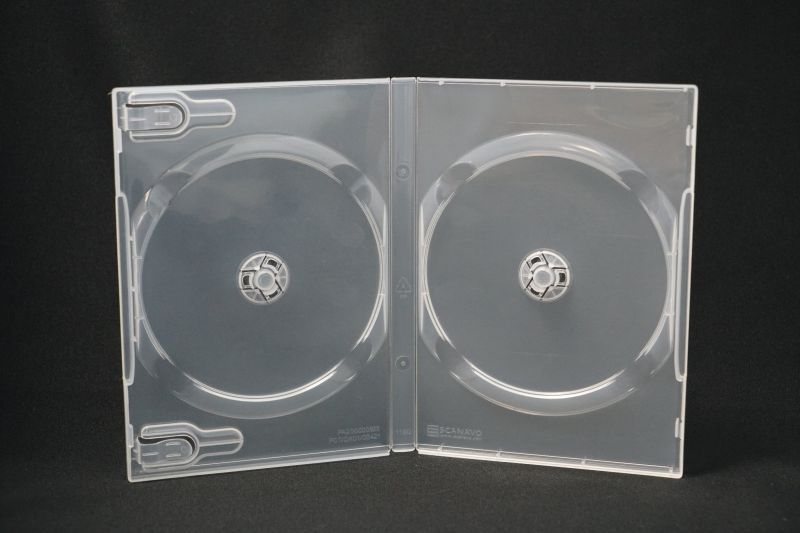 SCANAVO製(スキャナボ)DVDトールケース 2枚用 透明 100個セット