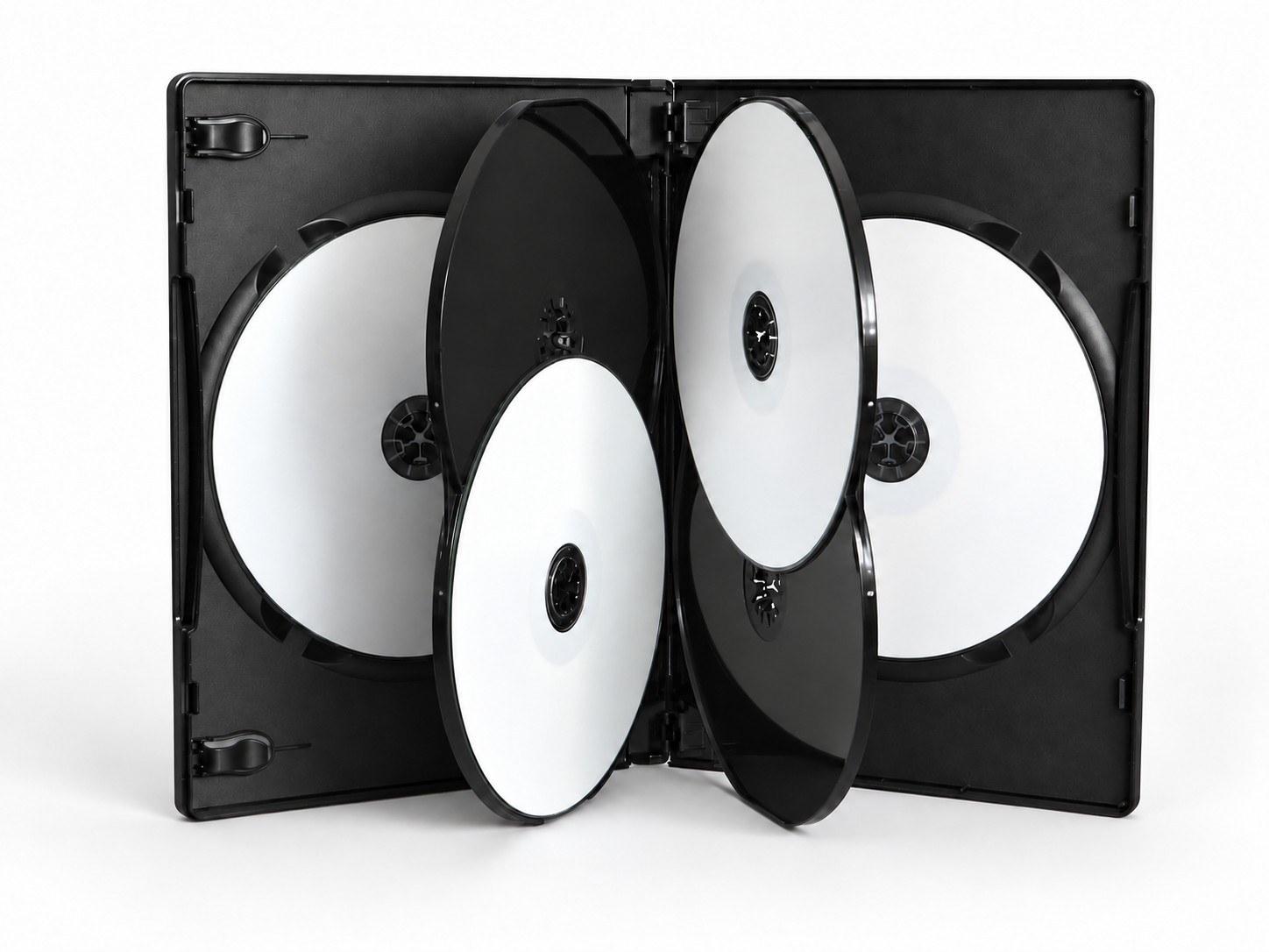 高品質/薄型】15mm厚DVDトールケース6枚用 黒 100個セットFN-DVDT6